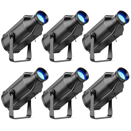 LEKO Profile Stage Spotlights, 100W RGB COB Lights, Zoom Control & DMX512 Par Ellipsidal Lights, 7CH Manual Focus LED Spotlight for Show Stage Performance Event, 6 Pack - color: 6 Pack, size: RGB