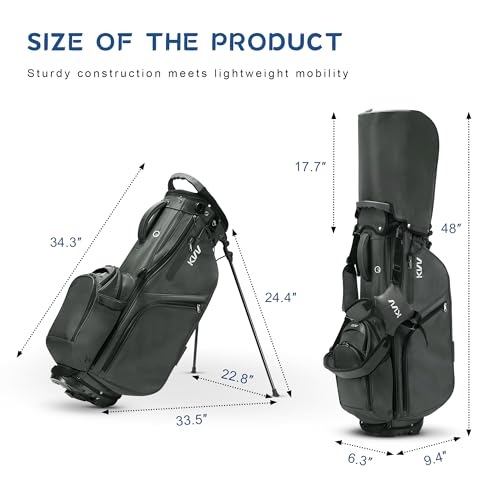 KVV 14-Way Golf Stand Bag, Lightweight Hybrid Golf Bag with Multiple Pockets, Dual Straps & Rain Cover, Premium Golf Bag for Men & Women