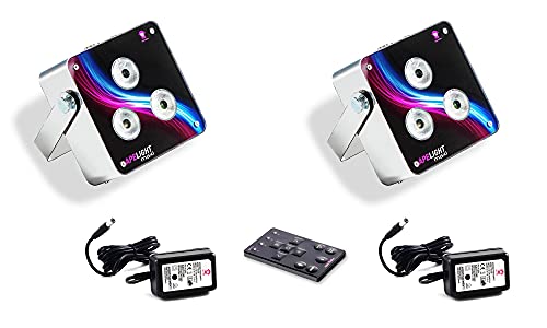 Ape Labs Maxi | Set of 2 - German Made, Professional Smart Uplight, 45 Watt RGBW LED Par, Battery Powered w/Wireless DMX & MusikMode