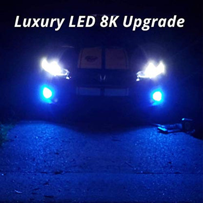 Alla Lighting H8 H16 H11 LED Fog Lights Bulbs, 8000K Ice Blue 2800 Lumens Xtreme Super Bright COB-72 SMD 12V DRL Replacement - color: 8000K Ice Blue
