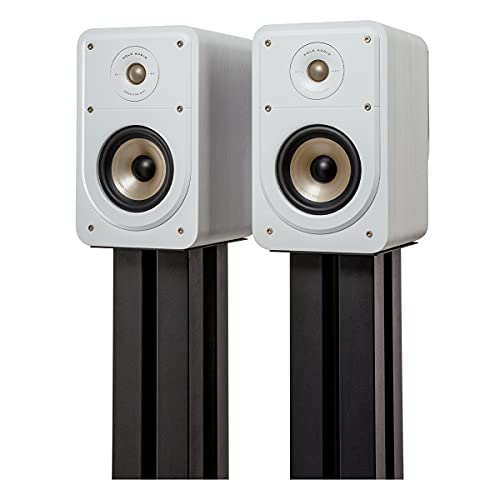 Polk Signature Elite ES15 Surround Sound Speakers - Hi-Res Audio Certified, Dolby Atmos & DTS Compatible, 1" Tweeter & 4" Woofer, Power Port Technology for Bass (Pair, Elegant White) | Hi-Res Audio Certified, Dolby Atmos & DTS:X Compatible, 1" Tweeter & 5