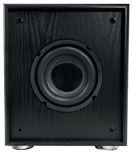 Rockville Rock Shaker 6.5 Black 200W Peak/100W RMS Powered Home Theater Subwoofer, Class-D, Adjustable Crossover, 20Hz-200Hz, Compact Design, for Movies and Music | 200W Peak, 100W RMS, Class D Amplifier, MDF Enclosure, RCA and High level inputs, RCA Outp