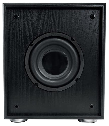 Rockville Rock Shaker 6.5 Black 200W Peak/100W RMS Powered Home Theater Subwoofer, Class-D, Adjustable Crossover, 20Hz-200Hz, Compact Design, for Movies and Music | 200W Peak, 100W RMS, Class D Amplifier, MDF Enclosure, RCA and High level inputs, RCA Outp