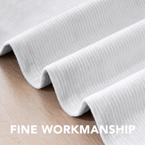 H.VERSAILTEX Velvet 100% Blackout Curtains for Living Room Full Light Blocking Curtains Thermal Insulated Room Window Drapes Soft Luxury Curtains Grommet Top 2 Panels (55" W x 84" L, White) - color: White, size: 55"W x 84"L (Pack of 2)