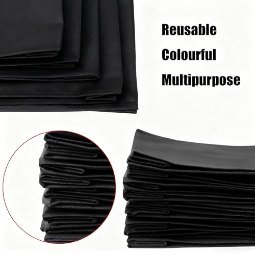 Jexine 72 Pcs Non Woven Tote Bags Bulk, Reusable Large Gift Bags with Handles, Grocery Bag for Party Favors, 14 x 10 Inch - color: Black
