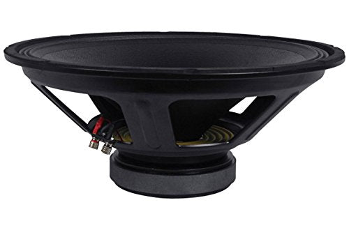 Rockville RVP18W4 18" Raw Replacement DJ PA Subwoofer, 4 Ohm | 1200W Peak / 600W RMS, 90 Oz Magnet, 3" CCAW Voice Coil, Paper Cone, Steel Basket, Banana Terminals, 26Hz-500Hz, 101dB - style: 4 Ohm