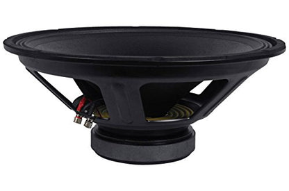 Rockville RVP18W4 18" Raw Replacement DJ PA Subwoofer, 4 Ohm | 1200W Peak / 600W RMS, 90 Oz Magnet, 3" CCAW Voice Coil, Paper Cone, Steel Basket, Banana Terminals, 26Hz-500Hz, 101dB - style: 4 Ohm