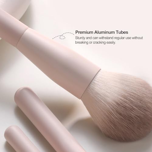 Kingtree Travel Makeup Brush Set, 13PCS Portable Makeup Brushes with Pouch | Easy-taken Makeup Brushes with Bag, Professional Travel Brush Set for Make Up, Full Face Cosmetic Brushes for Girls Beginners