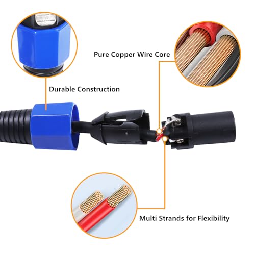 HBU 30 Feet Pack of 1 SpeakOn to XLR Female Cable - 1pc 30FT Microphone Audio Jack Speak-On Type Male Plug to 3 Pole XLR Extension Wire - Pro Mic 3 Pin Connection with Twist Lock - size: 30ft. - 1pc
