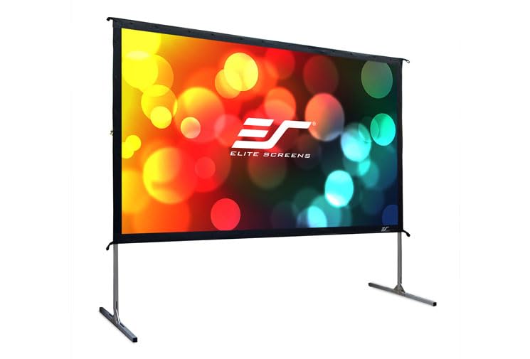 Elite Screens Yard Master 2, 100-inch Outdoor Projector Screen w/ Stand 4:3, 8K 4K Ultra HD 3D Portable Fast Folding Movie Theater Indoor REAR Projection, OMS100HR2 - US Based Company 2-YEAR WARRANTY - size: 100-inch, style: 16:9 Aspect Ratio