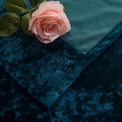Dark Teal Velvet Curtains - Room Darkening Curtain 84 Inches Long for Bedroom & Living Room, Luxury Look, Rod Pocket Design, (2 Panels), 52W x 96L, Sapphire Blue - color: Peacock, size: 52"W x 96"L (Pack of 2)