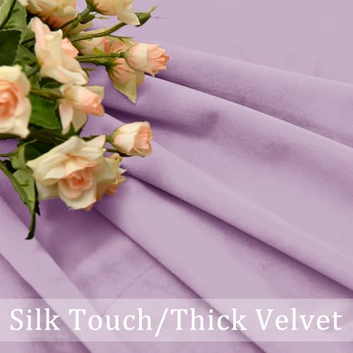 Hiasan Velvet Blackout Curtains 63 inches, 2 Panels, 52W x 63L, Purple - color: Purple, size: 52"W x 63"L (Pack of 2)