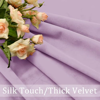 Hiasan Velvet Blackout Curtains 63 inches, 2 Panels, 52W x 63L, Purple - color: Purple, size: 52"W x 63"L (Pack of 2)