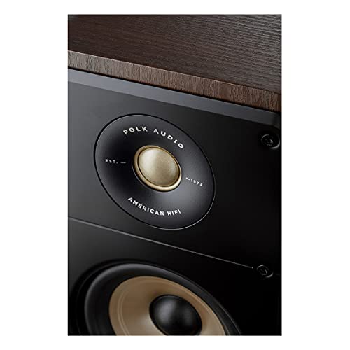 Polk Audio Signature Elite ES15 Bookshelf Speaker Pair, Contemporary Walnut - color: Walnut, size: ES15
