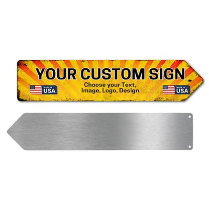 DC custom metal signs arrow signs for directions Right arrows Made in USA - color: Metal Arrow Sign - Right