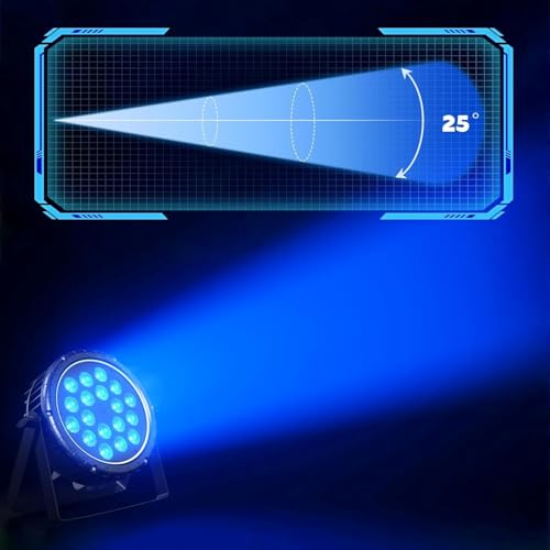 4 Pack Waterproof Stage Lights, 18X18W RGBW LED Par Light, LED DJ Par Lights 4/8 Channels DMX 512 with Sound Activated for Concert Event KTV Birthday Party Church Wedding Outdoor Light