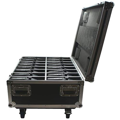 16 Space Slim Par Light Flight Case Slimpar Can Road Case Harmony Cases | DJ lighting fixture transport, stage gear travel storage, event production equipment protection, mobile entertainer hauling