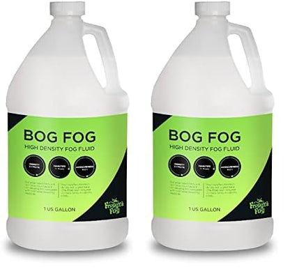 Froggy's Fog Bog Fog Juice, High-Density, Long-Lasting Fog Fluid for Water-Based Fog Machines, Perfect for Professional and Home Haunters, Theme Parks, and Lighting Designers, 1 Gallon (Pack of 2) - size: Gallon (Pack of 2)
