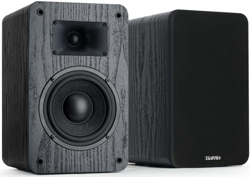Saiyin 5" Woofer Passive Speaker, 40W x 2, 20mm Silk Dome Tweeter, 4 Ohm | Stereo Speakers with Enhanced Vocal Clarity, Passive Bookshelf Speakers for Home Audio, Receiver or Amplifier Required