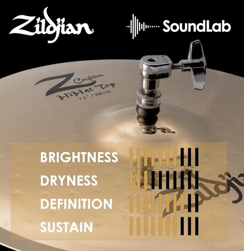 Zildjian Z40104 15" Z Custom Hi-Hats Cymbals | Crisp Chick Articulation, Tight Groove Control, Clean Stick Response, Built for Any Drum Set, Pro Bronze Alloy Build - size: 15-Inch