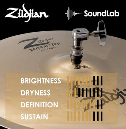 Zildjian Z40104 15" Z Custom Hi-Hats Cymbals | Crisp Chick Articulation, Tight Groove Control, Clean Stick Response, Built for Any Drum Set, Pro Bronze Alloy Build - size: 15-Inch