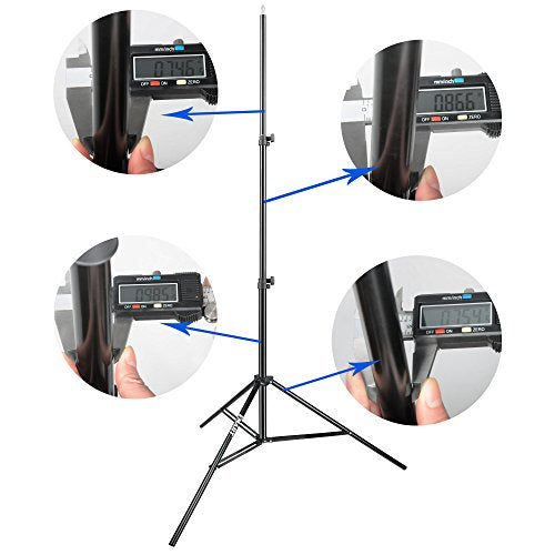EMART 8.5 Ft Light Stand for Photography, Speedlight, Flash, Softbox-2 Pack | Portable Photo Video Lighting Tripod for Strobe, Camera, Selfie, Photographic Portrait