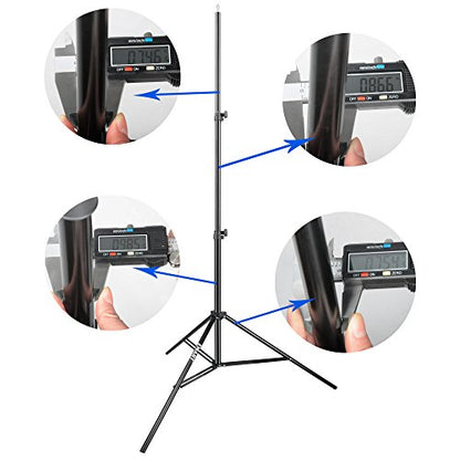 EMART 8.5 Ft Light Stand for Photography, Speedlight, Flash, Softbox-2 Pack | Portable Photo Video Lighting Tripod for Strobe, Camera, Selfie, Photographic Portrait