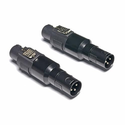 WJSTN 3pin XLR to Speakon Adapter, Black, Professional Connector, 2 Pack, for PA Systems, DJ Equipment, Amplifiers, Mixing Consoles (Speakon Male to XLR Male) - style: Speakon Male to xlr Male