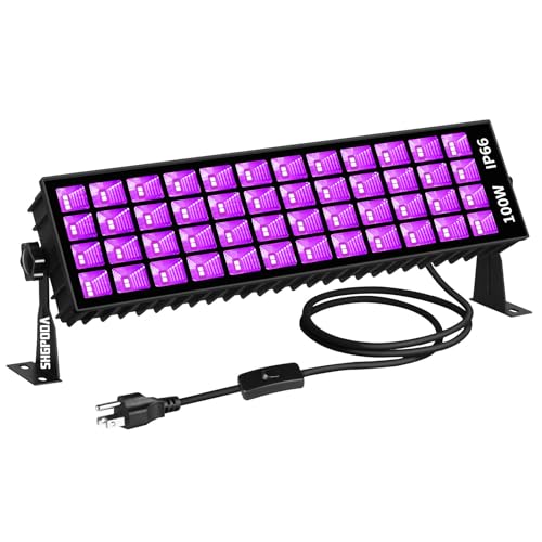 1 Pcs 100W LED Black Light Bar, IP66 Waterproof with 6ft Cord Switch - style: 100W-1PACK