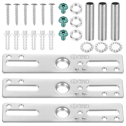 3 Pack Ceiling Light Fixture Mounting Bracket Kit, 4 Inch Light Crossbar Mounting Bracket Universal Lamp Fixture Hardware Set Lighting Crossbar Kit for Chandelier Wall Lights with Screws