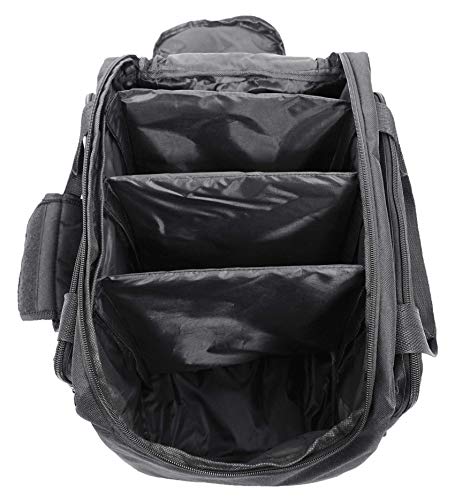 Rockville RLB80 Universal Travel Bag Fits 4x Slim Par Lights+Controller+Cables | Fits Controller, Removable Compartment Dividers, Zippered Front Pocket, Padded Handles, 3 lbs, Carry Case, Thick Padding