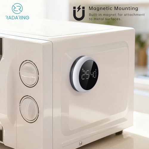 White Quick Que Kitchen Timers, Visual timers Large LED Display Magnetic Countdown Countup Timer for Classroom Cooking Fitness Baking Studying Teaching, Easy for Kids and Seniors (White) - color: White