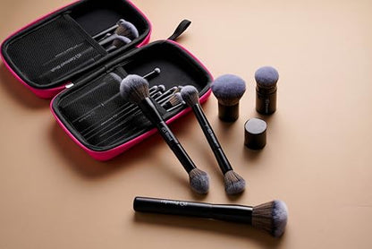 Professional Makeup Brushes BS-MALL With Travel Case - Kabuki Brush Eyeshadow Brush, Concealer Brush, Blush Brush Bronzer & Foundation Brush 20 Pcs, Labeled Daily Use & Versatile Occasions Gift Box - color: Black