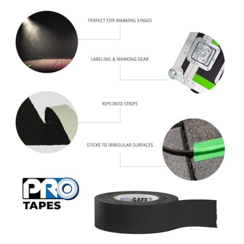 2" Pro Gaff Gaffers Tape 55 yards length green matte. Premium Heavy-Duty Gaffers Tape trusted by professional Gaffers. Made in the USA. Holds Tight, Easy to remove. (Pack of 24)