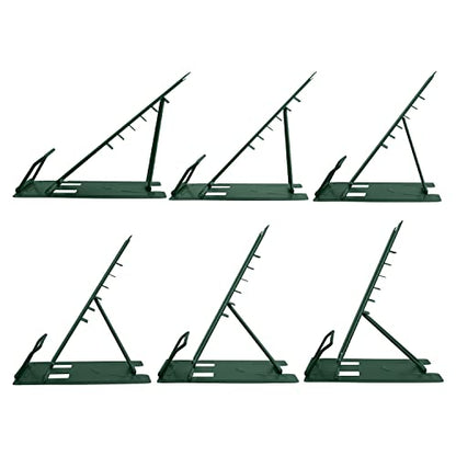 Honagu Metal Desk Book Holder, Adjustable Hands Free Holder for Cookbooks, Documents, Music Books, Textbooks, Tablets, Ipad (Military Green) - color: Military Green