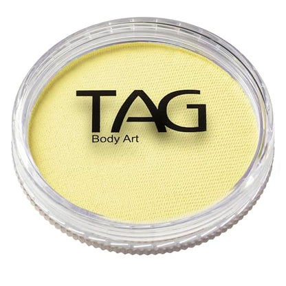 TAG Professional Face and Body Paint, Pastel Yellow 32gm, non toxic, hypoallergenic, easy to wash off, ideal for Kids Parties, Halloween, Cosplay and Events