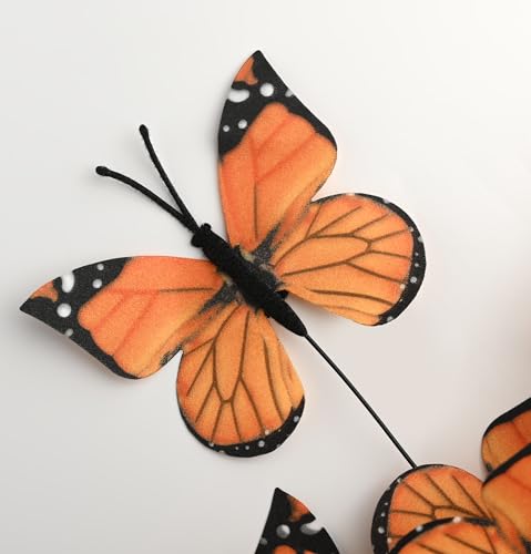 Zivyes Butterfly Fascinator Hats Women Monarch Tea Party Headband Alice in Wonderland Hat Derby Halloween Costume - color: Orange