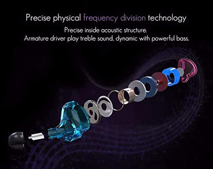 KZ ZST in Ear Monitor Headphone Hybrid Banlance Armature with Dynamic in-Ear Earphone 1BA+1DD Wired Earbuds HiFi Headset Gaming IEMS with Detachable Cable for Gamers,Musicians | KZ in-Ear Earphone 1BA+1DD Wired Earbuds HiFi Headset Gaming IEM with Detacha