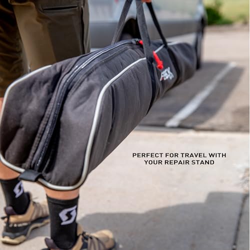 Feedback Sports Padded Travel Bag for Pro Ultralight Bike Repair Stand | Custom fit for Pro Ultralight repair stand; padded tote with durable fabric makes transport and storage easier - style: Ultralight