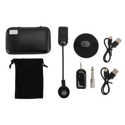 Tangxi 2.4G Wireless Instrument Microphone,360° Rotation Clip on Instrument Microphones Pickup System, Full Directional Condenser Mic for Saxophone Guitar Violin Cello Accordion