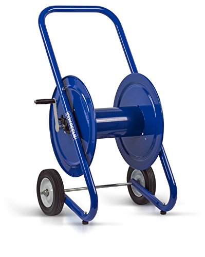 Coxreels 117-3-200-DM Hand Crank Dolly Hose Mount | Water Hose Cart with Wheels | Industrial Water Hose Reel Cart | Mobile Reel for Garden Hose | Fits 3/8'' x 200' Hose | 21” x 19” x 36.25” - size: 3/8" x 200'