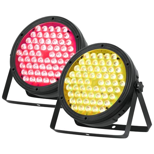 Big Dipper LED Stage Lights Par Lights 120W RGBW 4in1 Bright Lighting with High CRI DMX 512 Sound-Activated Uplights for Event Concert Club Church 2 Pack - color: LPC120-2 PACK