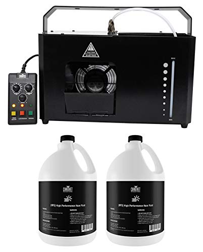 Audiosavings Bundle: Hurricane Haze 4D DMX Water Based Haze Machine Hazer w/Remote+Timer Bundle with (2) HFG HF-G Gallon of Performance Haze Juice Fluids Replaces (3 Items)