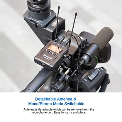 Saramonic Microphone UwMic9S Kit1, Advanced Wireless UHF Lavalier System with Dual-Channel Camera-Mount Receiver, Premium DK3A Lavalier, Li-Ion Power, Hard Case & More - size: Lav / Cam Mount Receiver