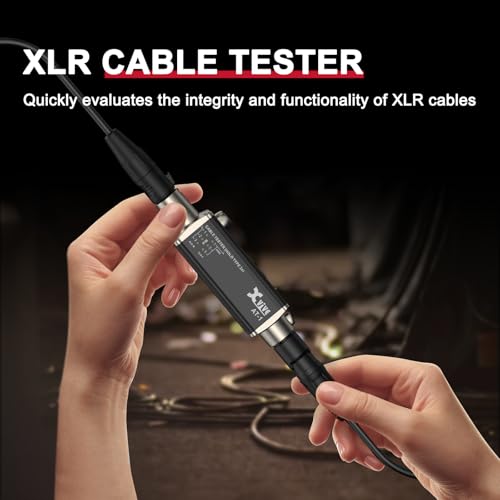 Xvive AT-1 Portable Audio Tester for Sound System & XLR Cable Testing | Rechargeable, Signal Generator, Phantom Power Check, XLR Cable Tester, XLR Input Metering, Headphone and Speaker Monitoring