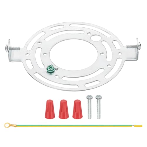 PATIKIL 125mm (4.9") Universal Light Fixture Mounting Bracket Kit, Light Crossbar Round Ceiling Plate with Screw for Wall Lights Ceiling Lighting Pendant Chandelier - size: 125mm