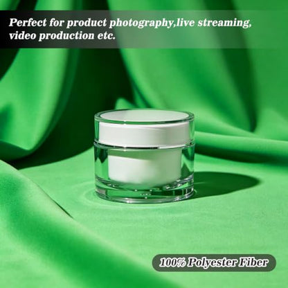 Green Photography Backdrop for Photoshoot, 10x10 Ft Polyester Photo Backdrop Curtains, Green Backdrops Screen for Photo Studio, Video, Content Creators, Birthday Parties Background - color: Light Green