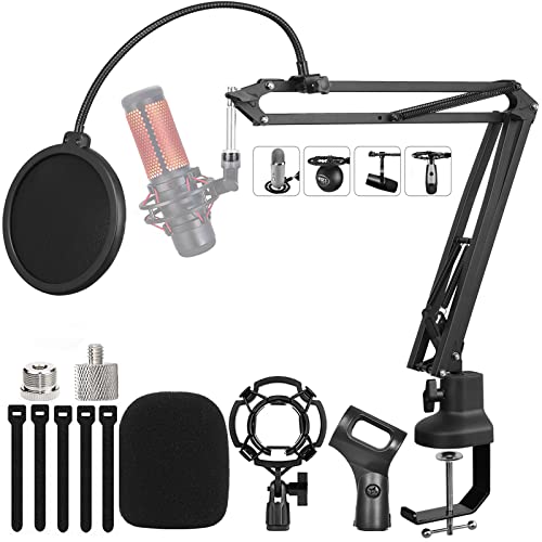 Heavy Duty Adjustable Boom Arm Microphone Stand - size: Medium Upgraded boom arm