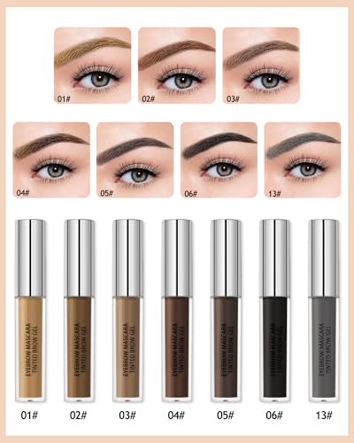 Auburn Eyebrow Gel Tinting Kit, Waterproof Eye Brow Stain Mascara for Women | Long Lasting,Tinted Eyebrow Dye with Razor, Fill & Sculpt Full Brows,Cover White Hairs,Thanksgiving,Christmas, Eye Makeup - color: 02# Auburn