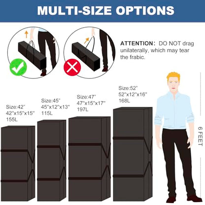 COOLBEBE 2 Pack 52" Sports Duffle Bag - 160L Extra Large Travel Luggage Bag - size: 52" x 12" x 16" 2Pack